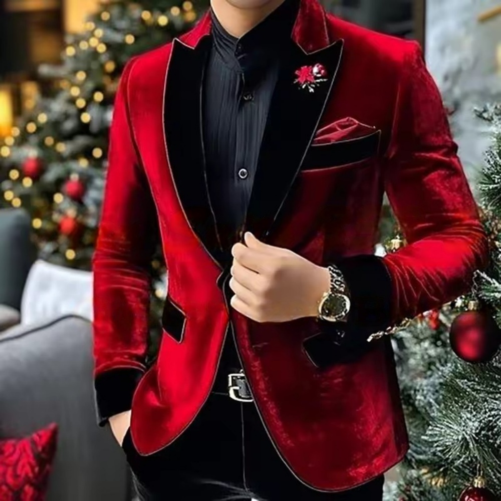 Men'S Fashion Outfits 2026 - Formal Velvet Men Suits Fashion Single