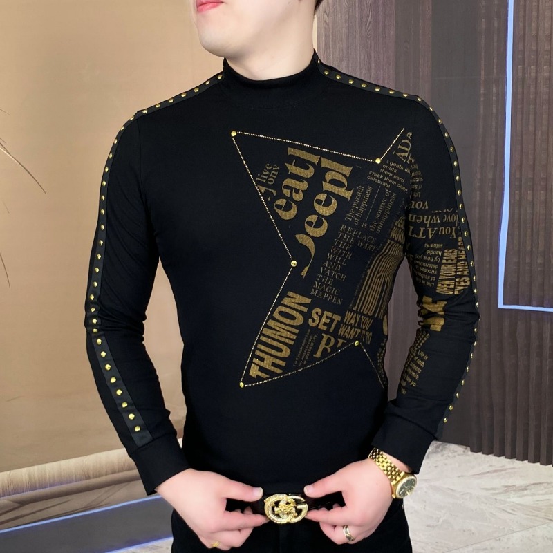 Men'S Fashion Undershirt - New long-sleeved tops for fashionable men.