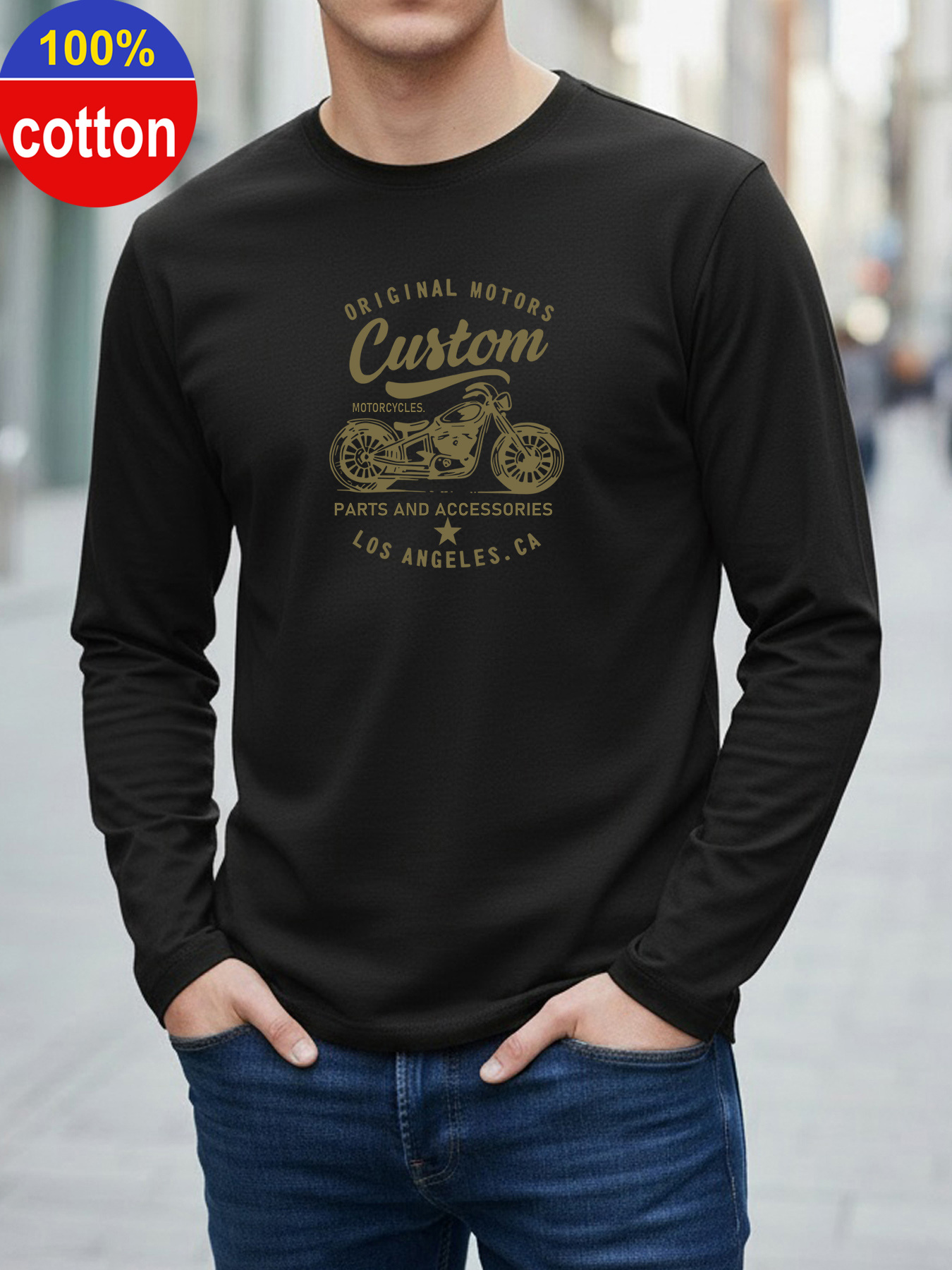 Men'S Fashion Undershirt - 100% pure cotton men's long sleeved