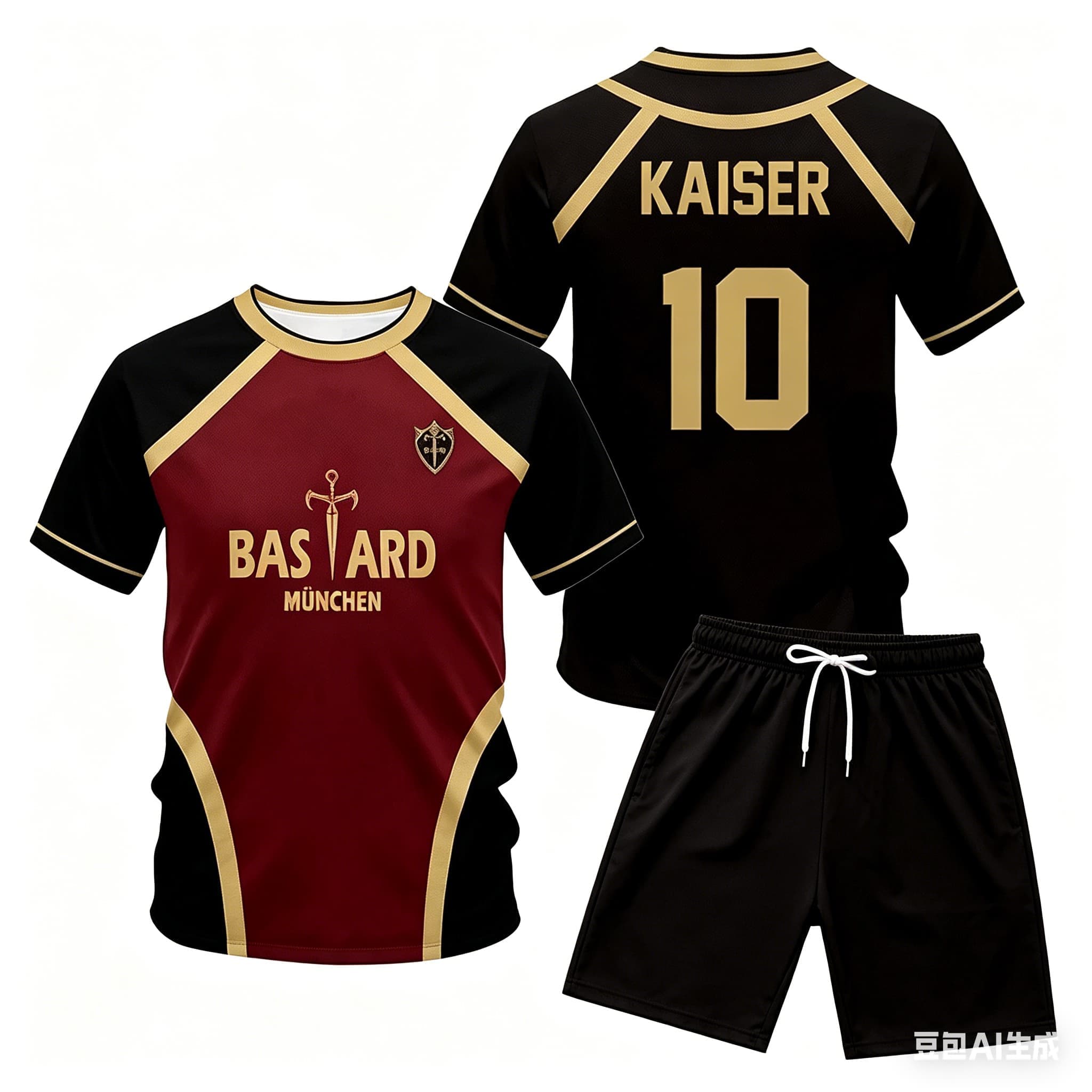 Men'S Fashion Undershirt - Anime Kaiser Jersey Set Japanese Anime