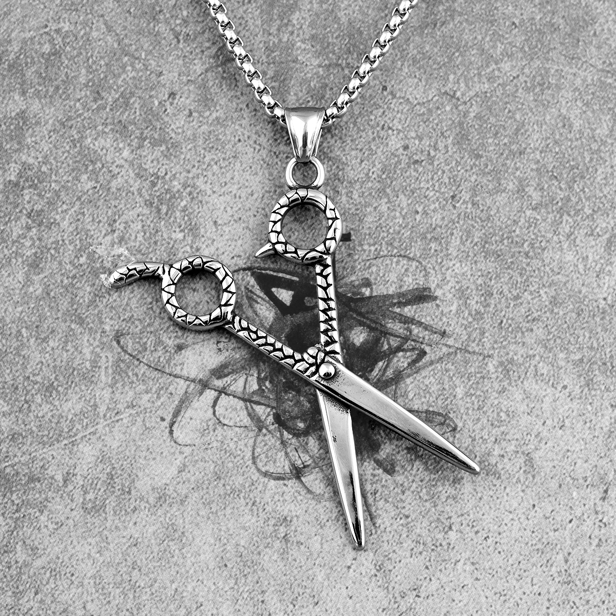 Men'S Fashion Haircuts - Scissors Haircut Barber Men Necklaces Pendants