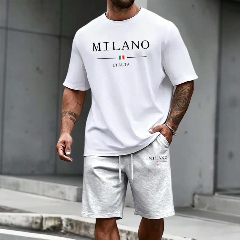 Men'S Fashion Videos - Men's Tracksuit Short Sleeve Top and