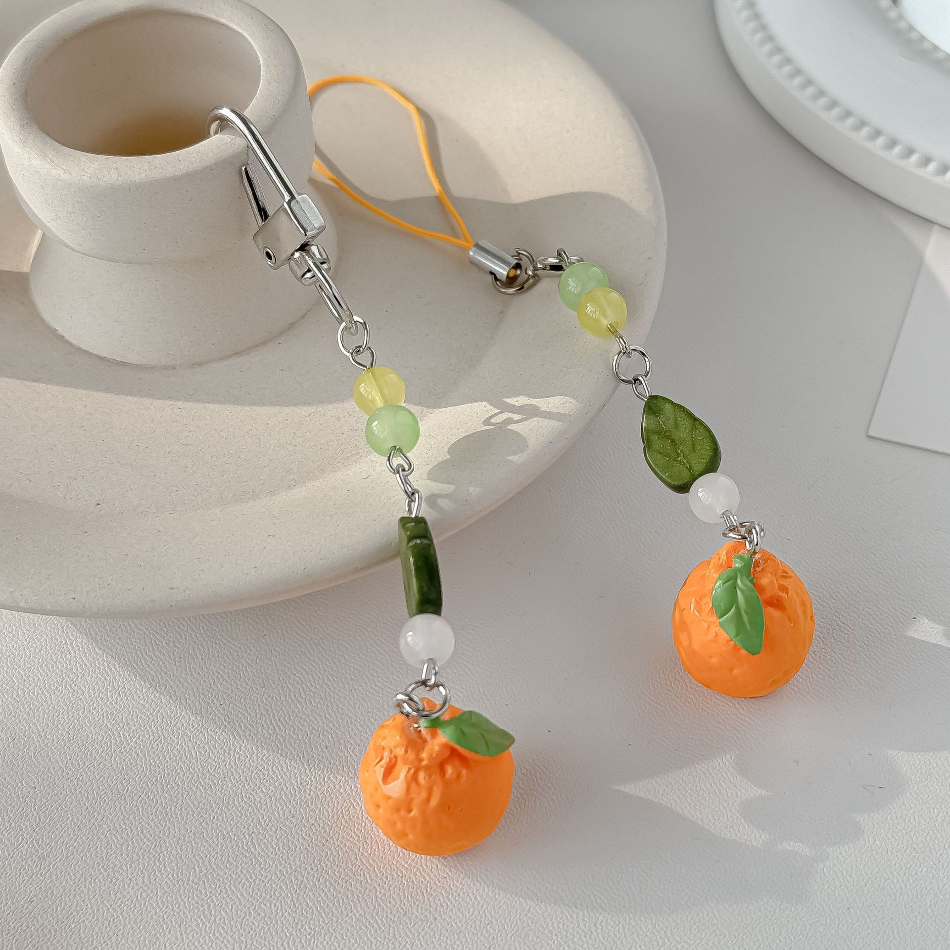 Men'S Fashion Bag - New Cute Orange Mobile Pendant Fruit