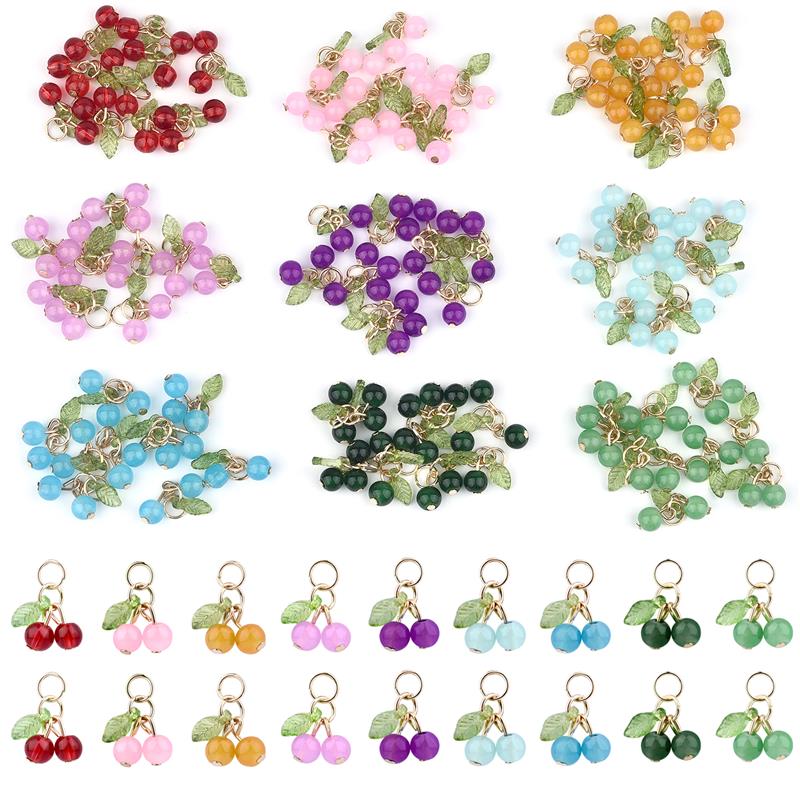 Men'S Fashion Bag - 10Pcs/lot Fashion Delicious Red Cherry Keychain