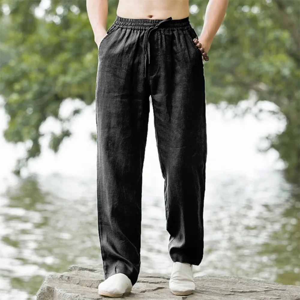 New Men's Beach Pants Joggers  – Men'S Fashion Linen Pants recenzja i cena