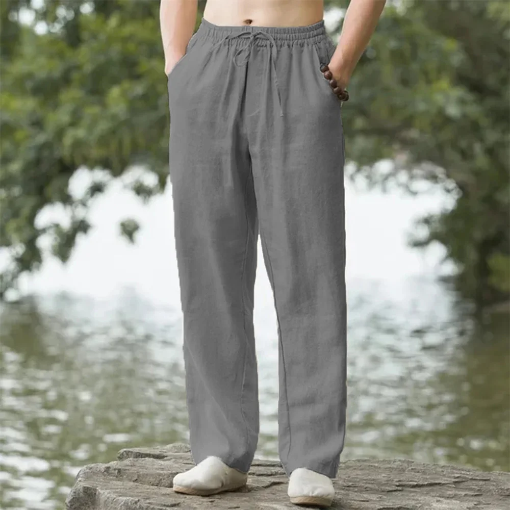 New Men's Beach Pants Joggers  – Men'S Fashion Linen Pants recenzja i cena