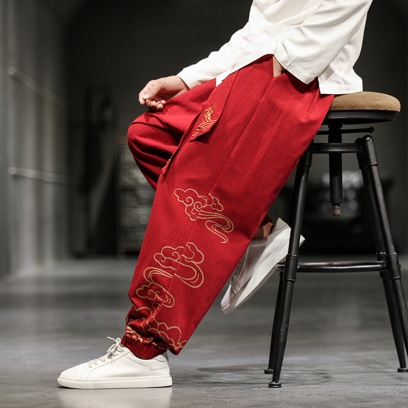 Chinese Style Retro Auspicious – Chino Pants Men recenzja i cena