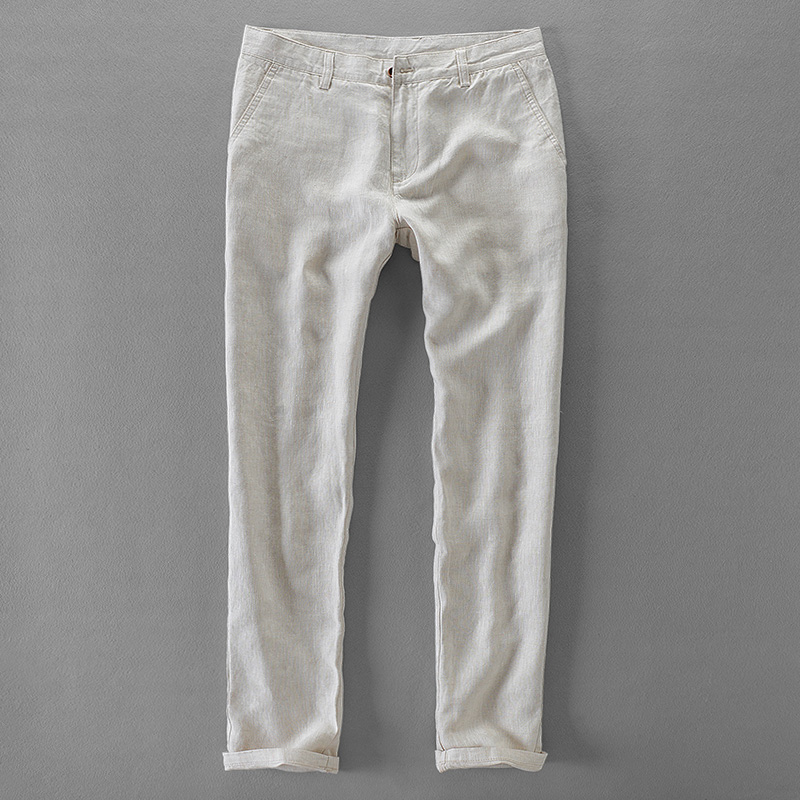 New Designer Pure Linen Fashio – Men'S Fashion Linen Pants recenzja i cena