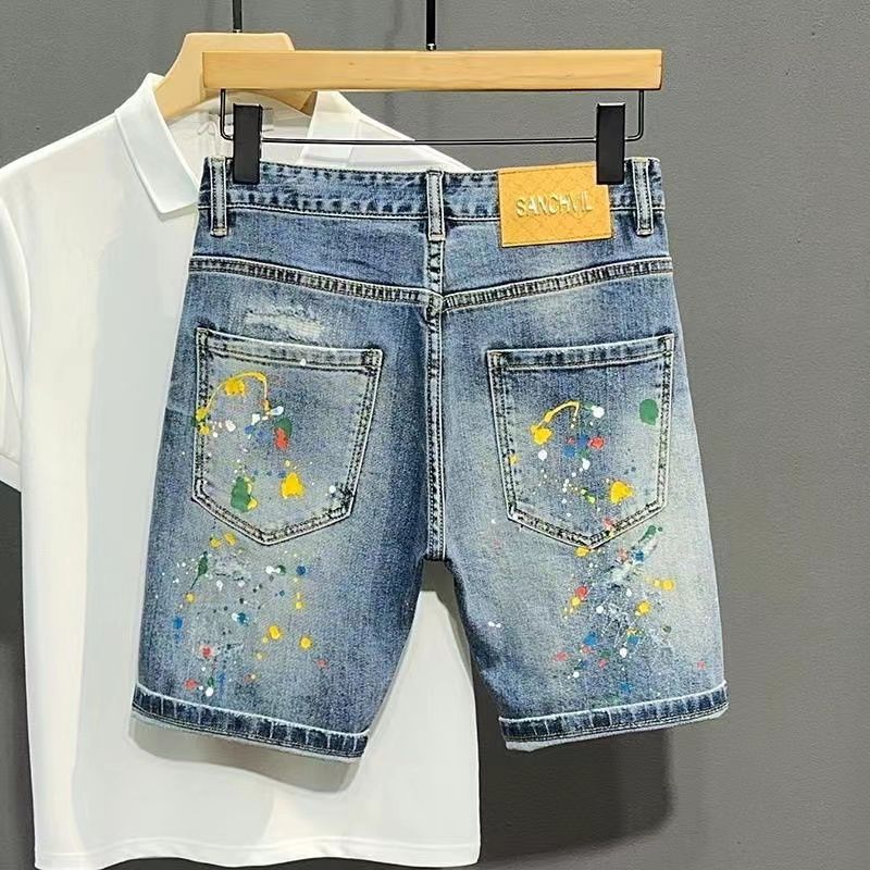 Men's Short Jeans Pants Graffi – Xl Men'S Fashion recenzja i cena
