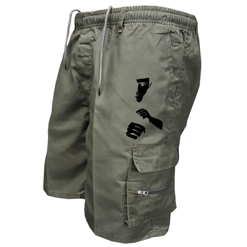 Fashion Print Workwear Shorts  – Mens Fashion Cargo Pants recenzja i cena