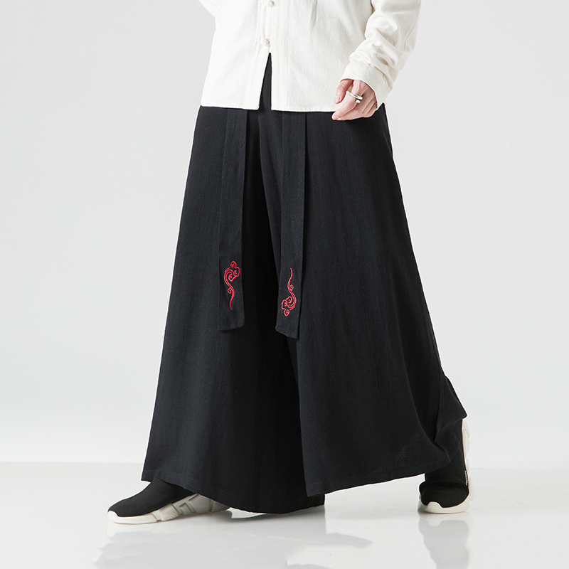 2023 Fashion Men Linen Wide Le – Men'S Fashion Linen Pants recenzja i cena