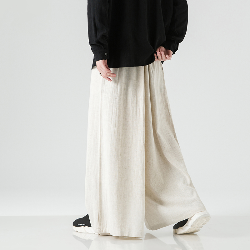 2023 Fashion Men Linen Wide Le – Men'S Fashion Linen Pants recenzja i cena