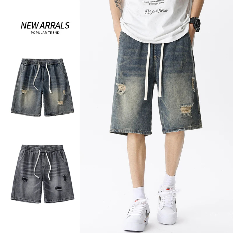 Summer Thin Denim Shorts Men's – Men'S Fashion Linen Pants recenzja i cena