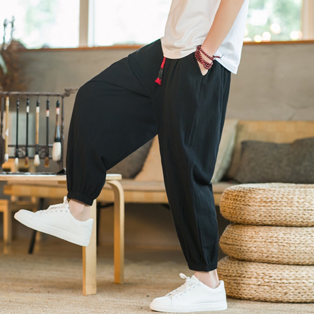 Men's Cotton and Linen Harem P – Chino Pants Men recenzja i cena