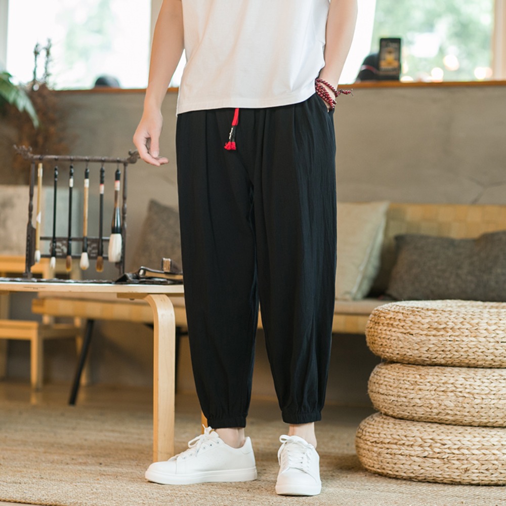 Men's Cotton and Linen Harem P – Chino Pants Men recenzja i cena