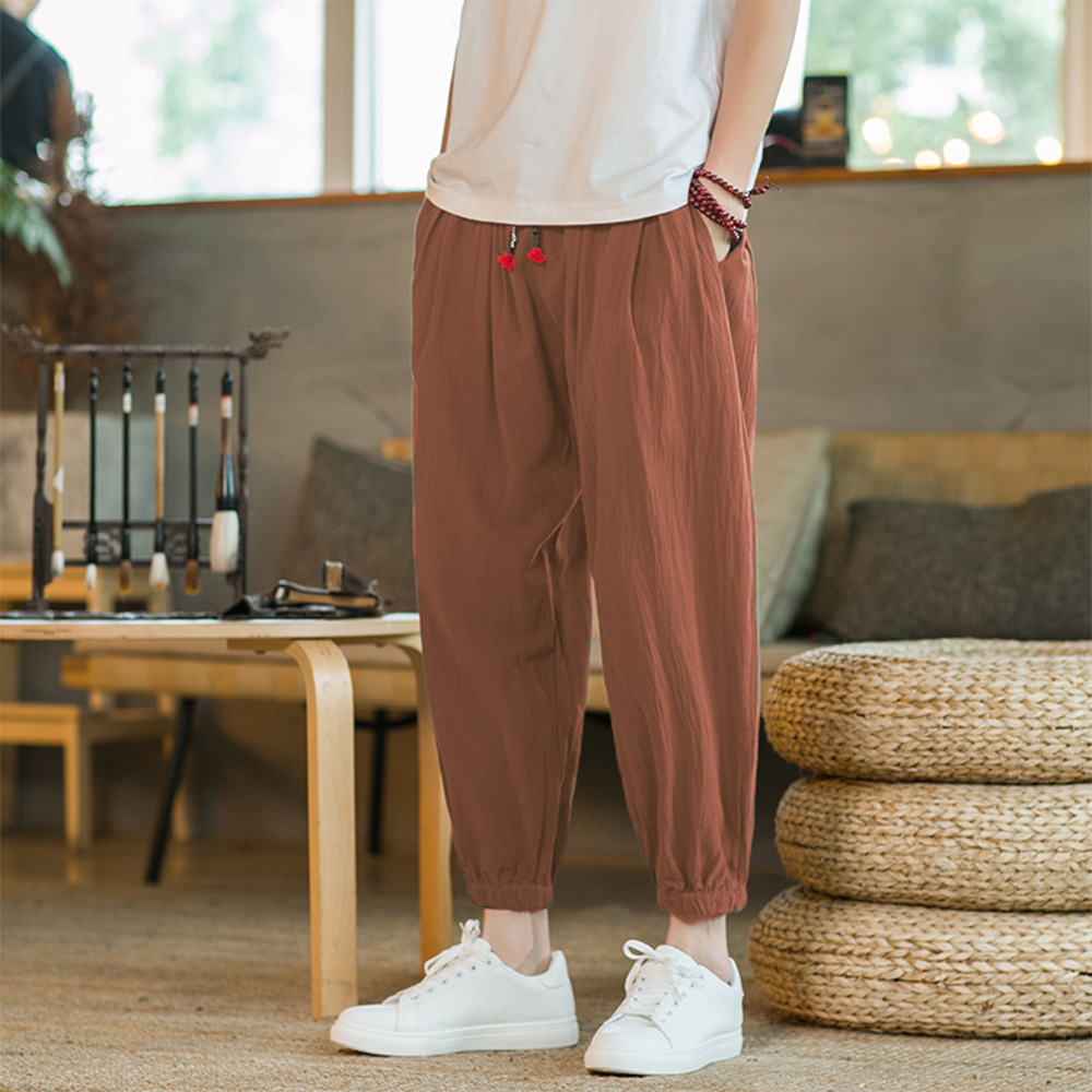 Men's Cotton and Linen Harem P – Chino Pants Men recenzja i cena