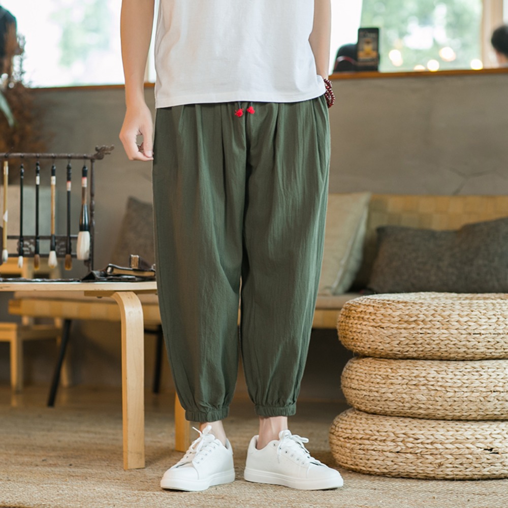 Men's Cotton and Linen Harem P – Chino Pants Men recenzja i cena