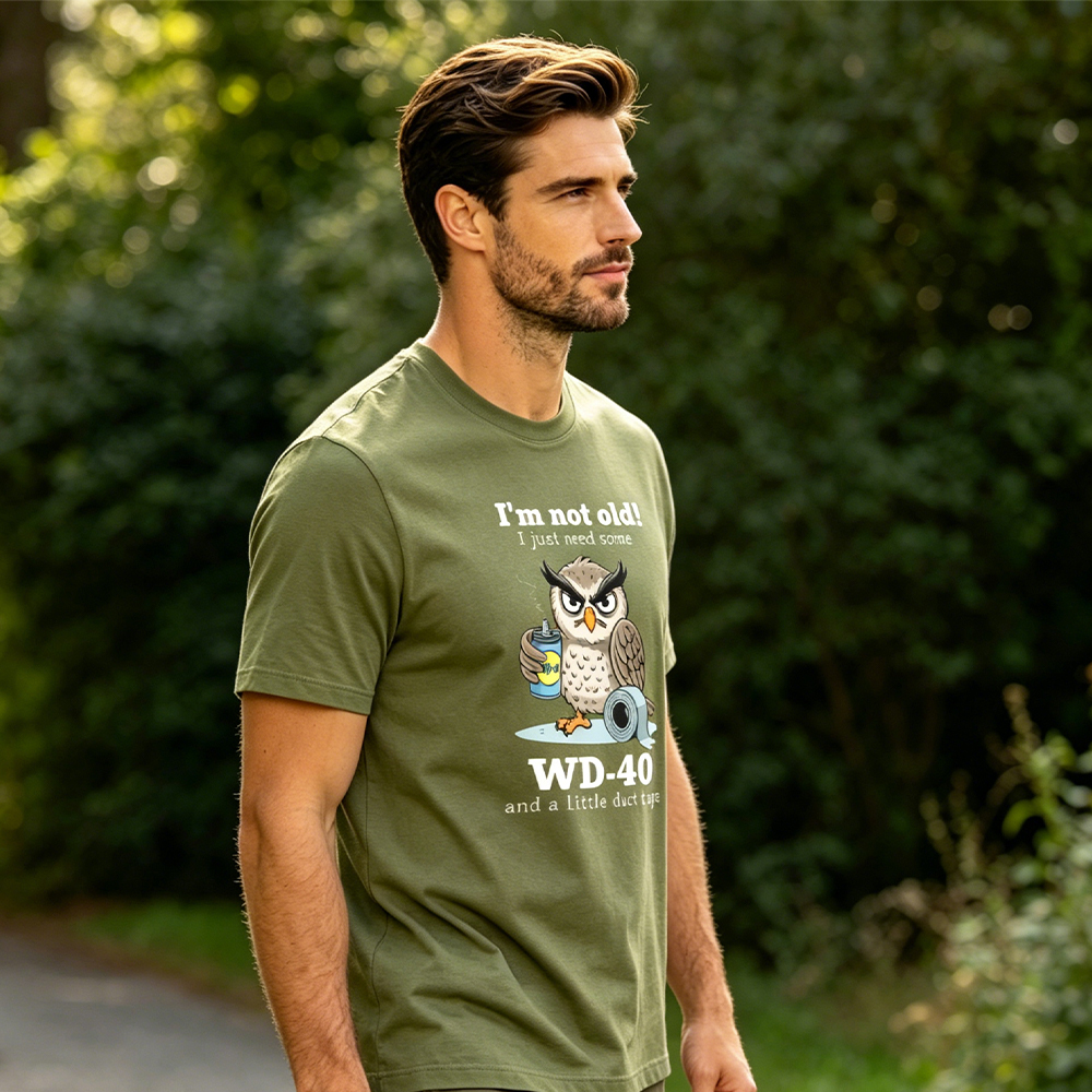 Owl WD40 I'm Not Old Men T-Shi – Mens Fashion Ideas recenzja i cena