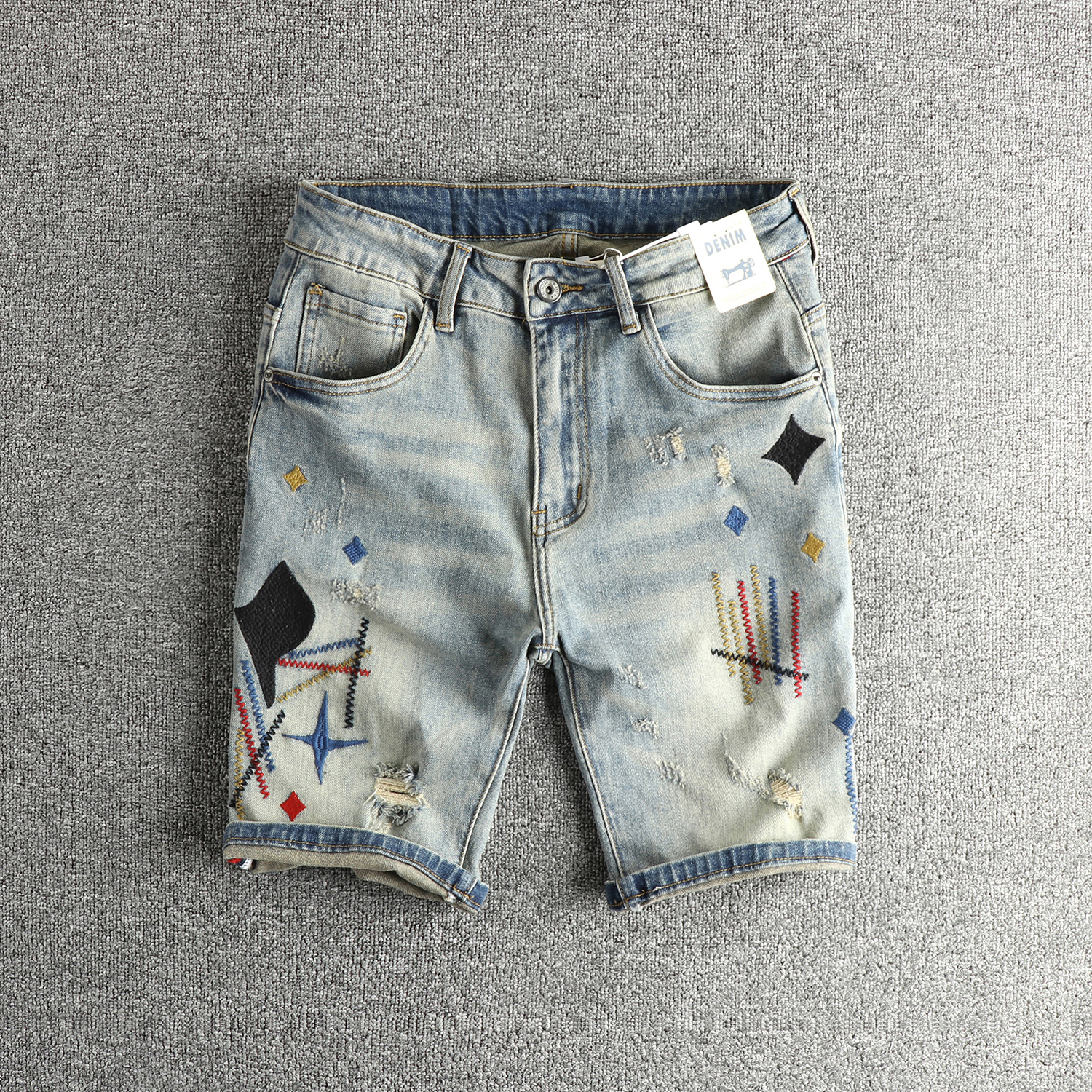 Summer New American Retro Embr – Mens Fashion Cargo Pants recenzja i cena