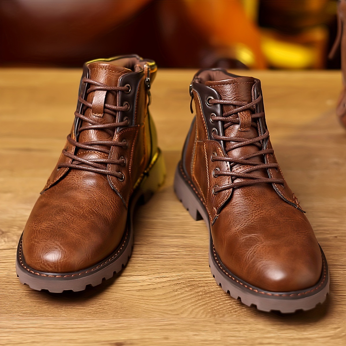 Men Boots High Quality Handmad – Mens Fashion Zip Up recenzja i cena