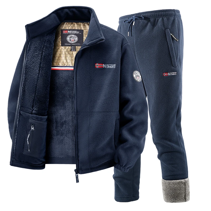 Mens Winter Fleece Tracksuit S – Mens Fashion Zip Up recenzja i cena