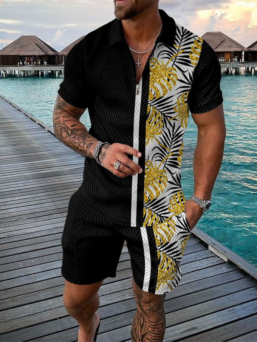 Hawaiian Coconut Tree Print Me – Men'S Fashion Polo recenzja i cena