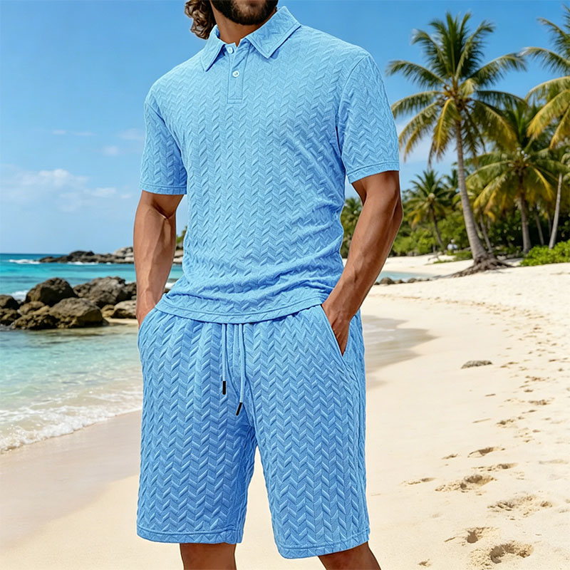 Men's summer lapel jacquard th – Men'S Fashion Polo recenzja i cena