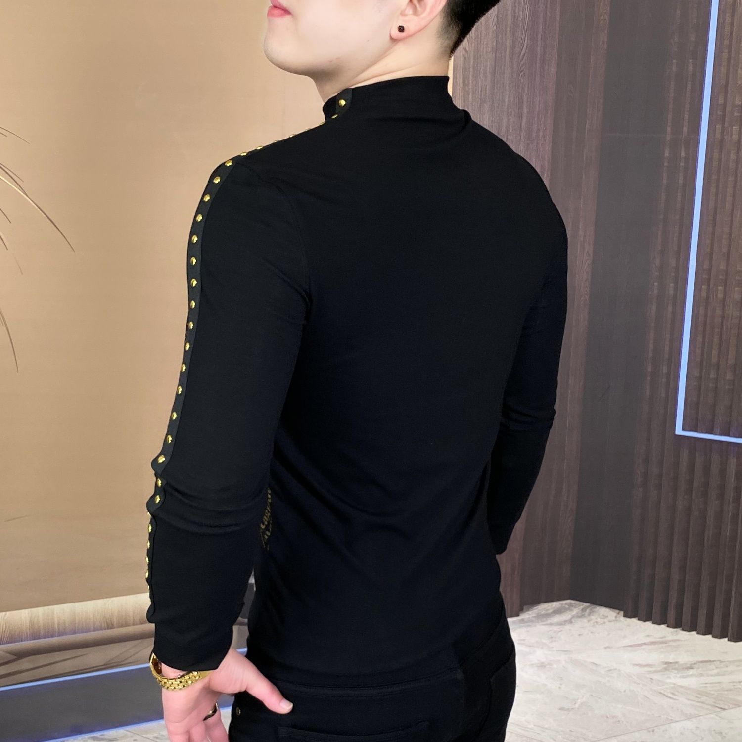 New long-sleeved tops for fash – Men'S Fashion Undershirt recenzja i cena