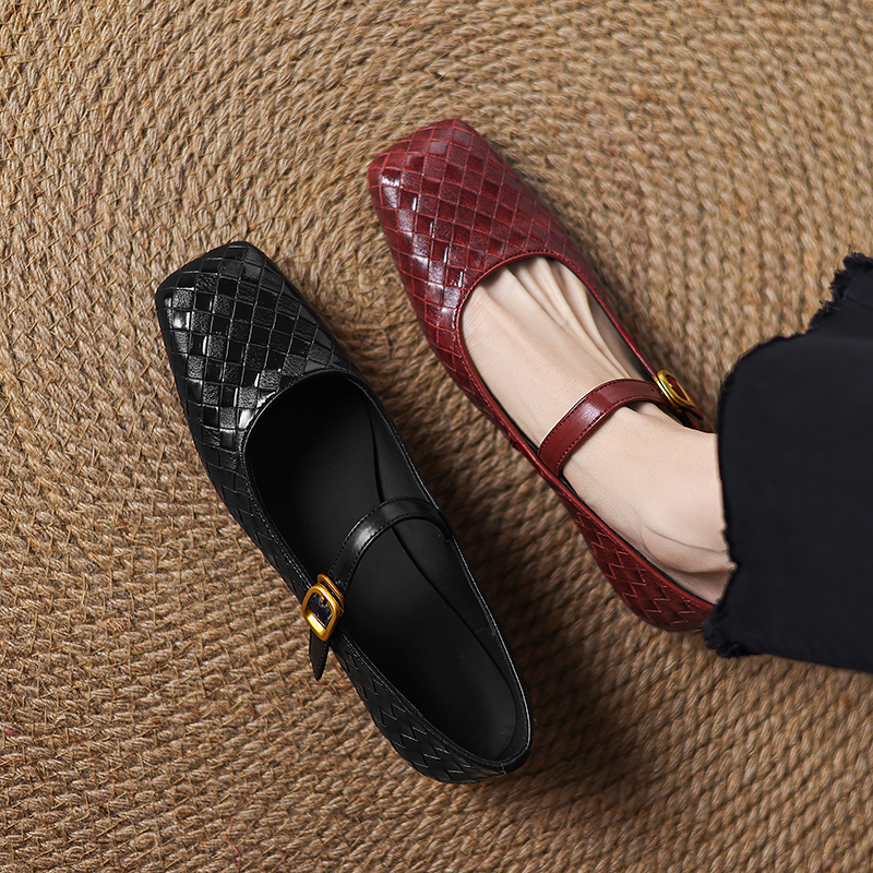 Woven Flat Bottom Mary Jane Wo – Men'S Fashion Shoes recenzja i cena