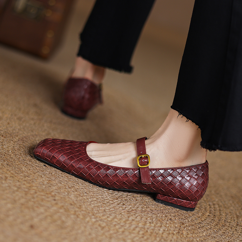 Woven Flat Bottom Mary Jane Wo – Men'S Fashion Shoes recenzja i cena