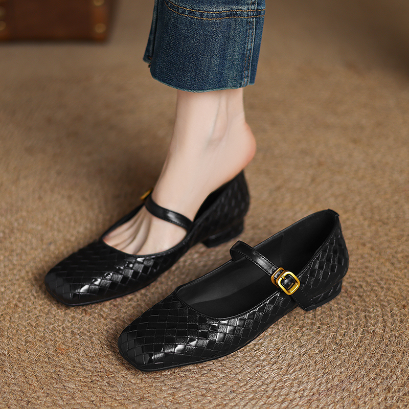 Woven Flat Bottom Mary Jane Wo – Men'S Fashion Shoes recenzja i cena