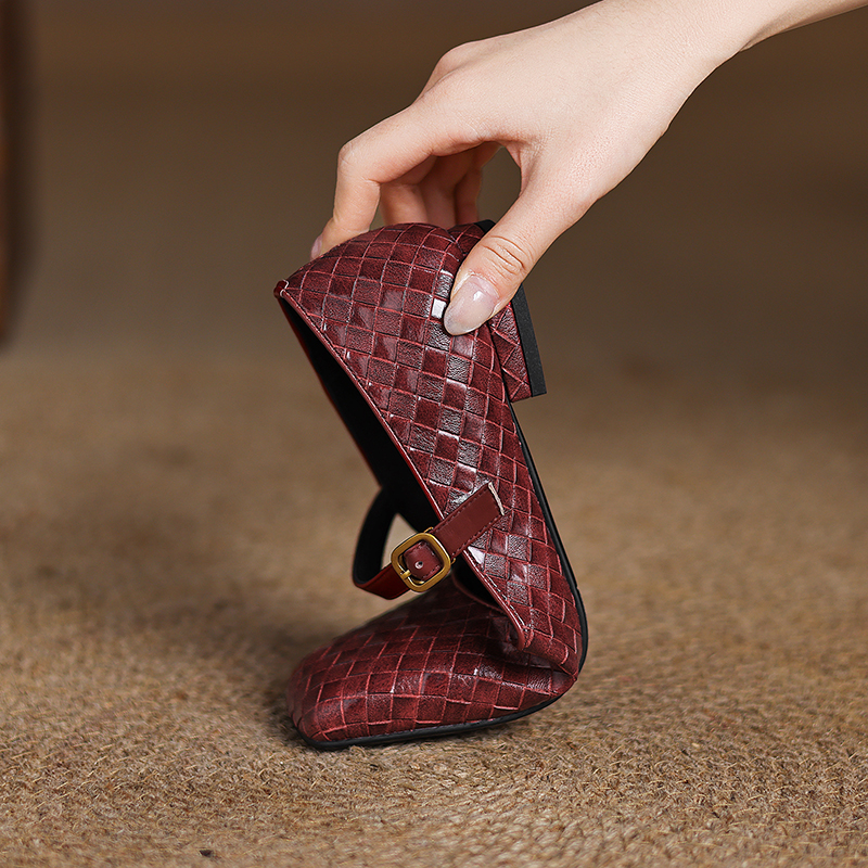 Woven Flat Bottom Mary Jane Wo – Men'S Fashion Shoes recenzja i cena
