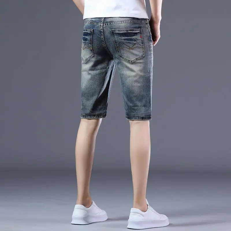 Man Denim Shorts Skinny Bermud – Xl Men'S Fashion recenzja i cena