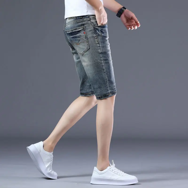 Man Denim Shorts Skinny Bermud – Xl Men'S Fashion recenzja i cena