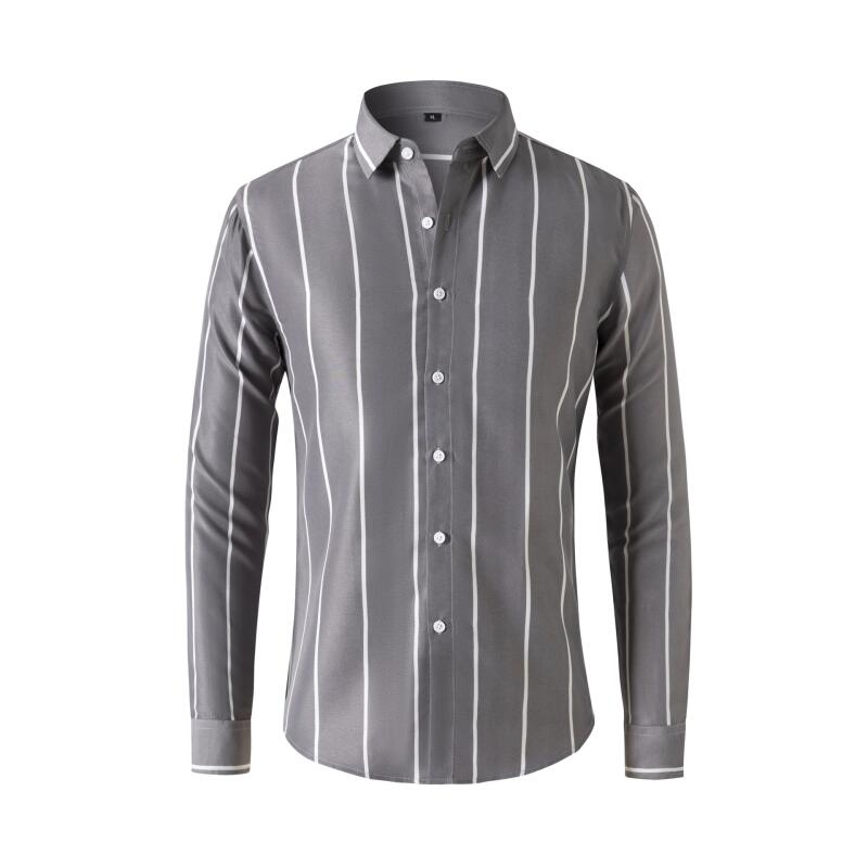 Men's Striped Dress Shirt Long – Men'S Fashion Clothing recenzja i cena
