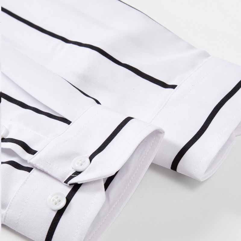 Men's Striped Dress Shirt Long – Men'S Fashion Clothing recenzja i cena