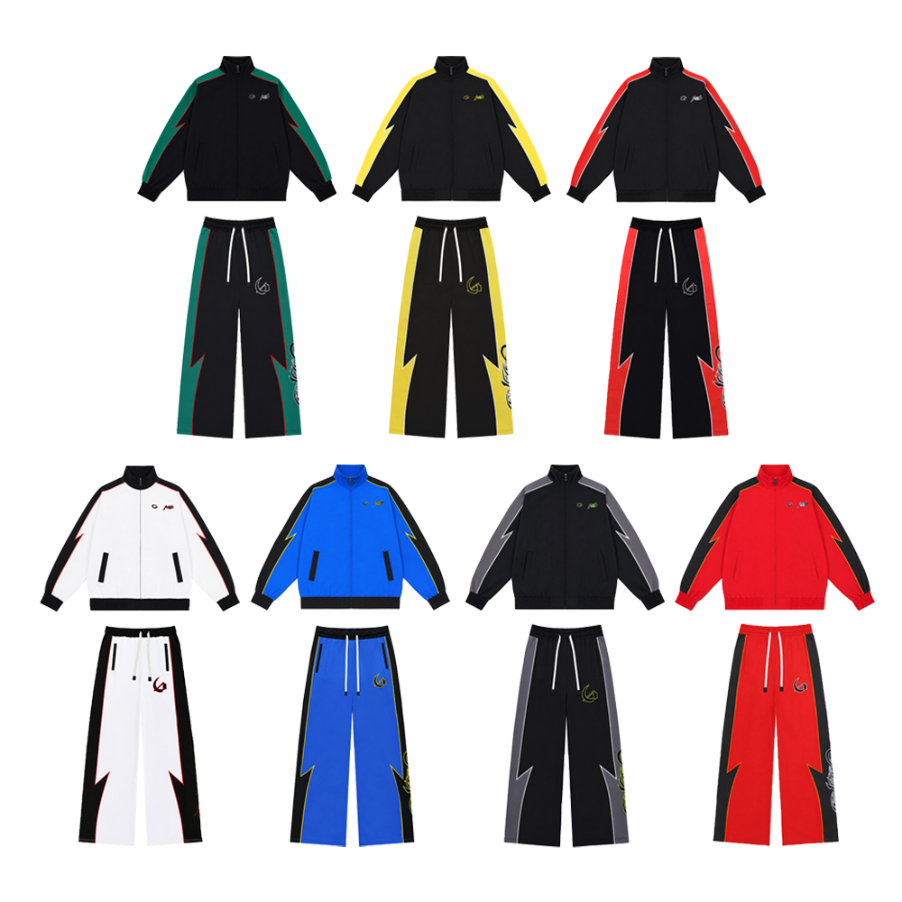 Y2k Streetwear Men's Sets Two  – Mens Fashion Zip Up recenzja i cena