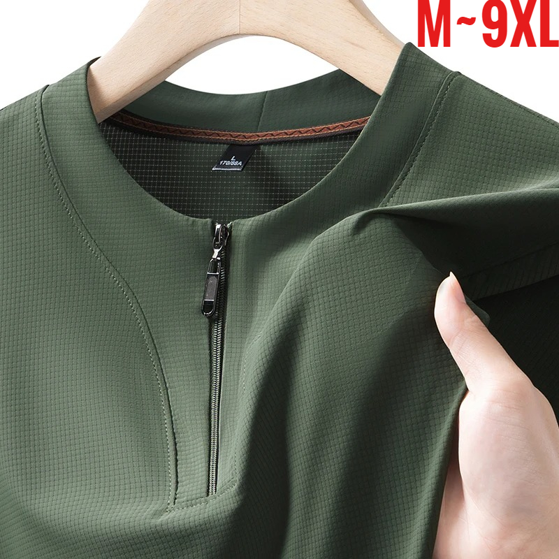 Big Size 9XL Men's Ice Silk He – Mens Fashion Zip Up recenzja i cena