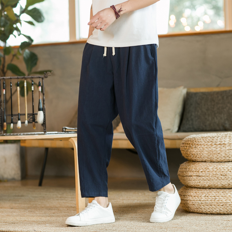 Men's Trousers Cotton Linen Fa – Men'S Fashion Linen Pants recenzja i cena