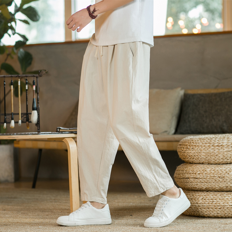 Men's Trousers Cotton Linen Fa – Men'S Fashion Linen Pants recenzja i cena