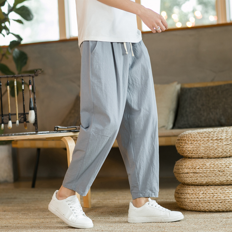 Men's Trousers Cotton Linen Fa – Men'S Fashion Linen Pants recenzja i cena