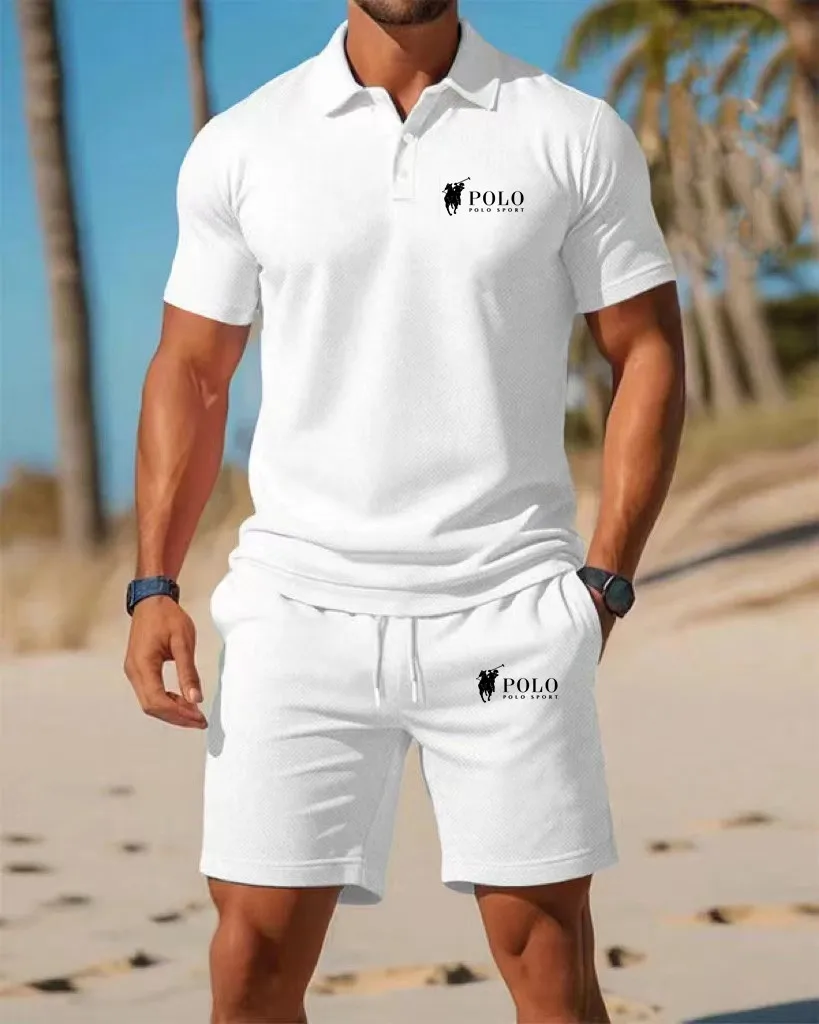 Men's Polo Shirt Set Summer Qu – Men'S Fashion Polo recenzja i cena