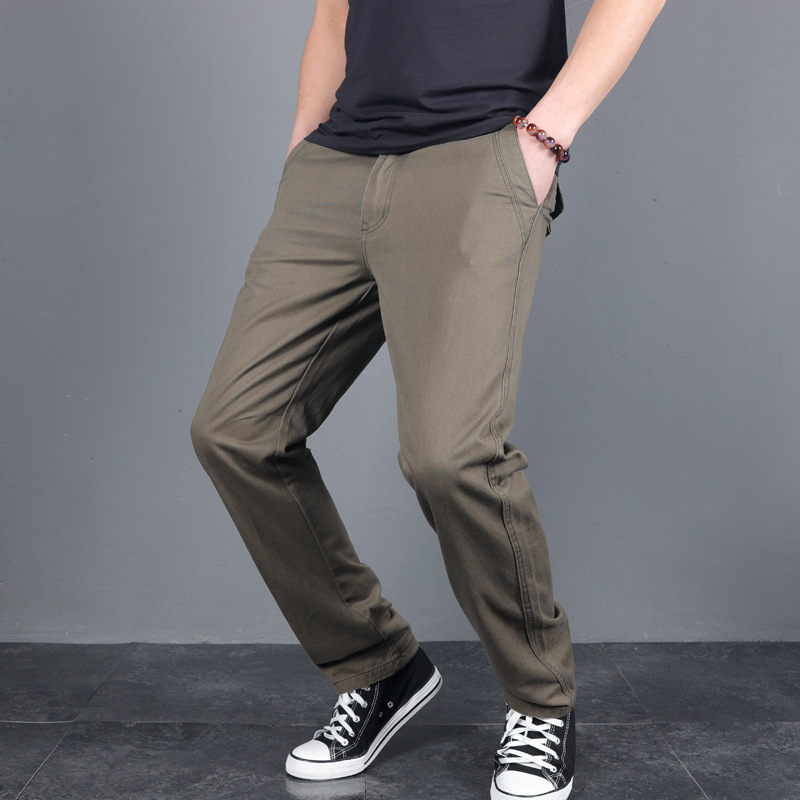 New Men's Spring Autumn Solid  – Chino Pants Men recenzja i cena
