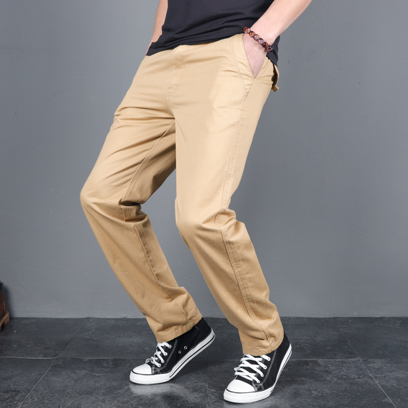 New Men's Spring Autumn Solid  – Chino Pants Men recenzja i cena