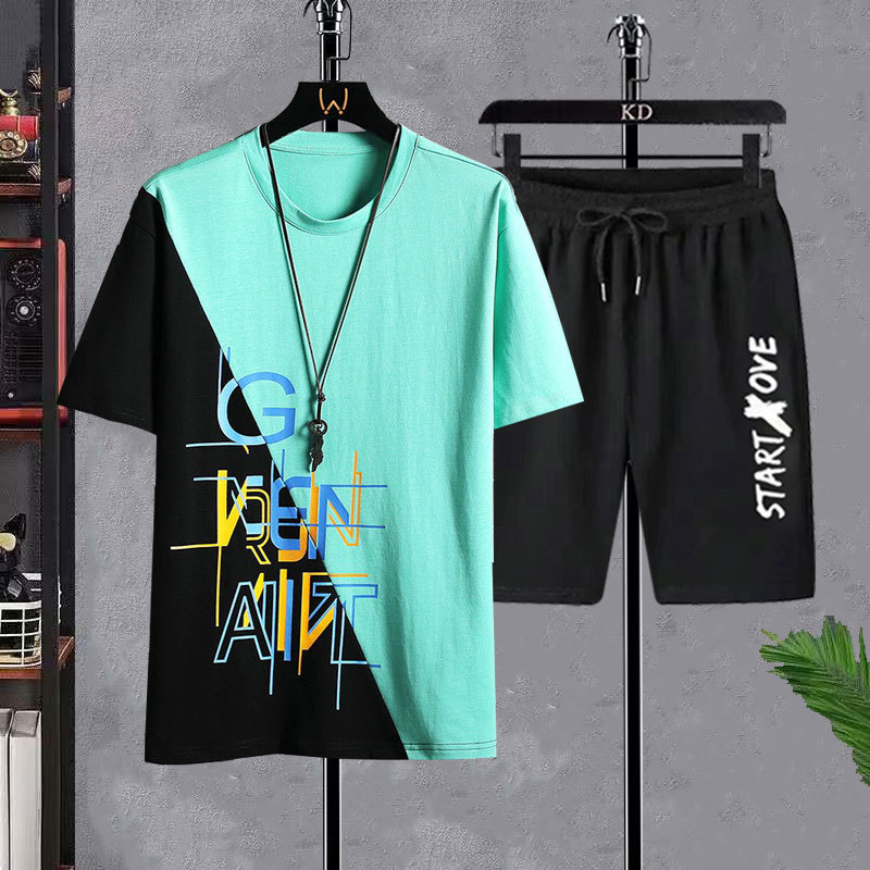 Men's T-shirt Sets Fashion Cas – Men'S Fashion Videos recenzja i cena