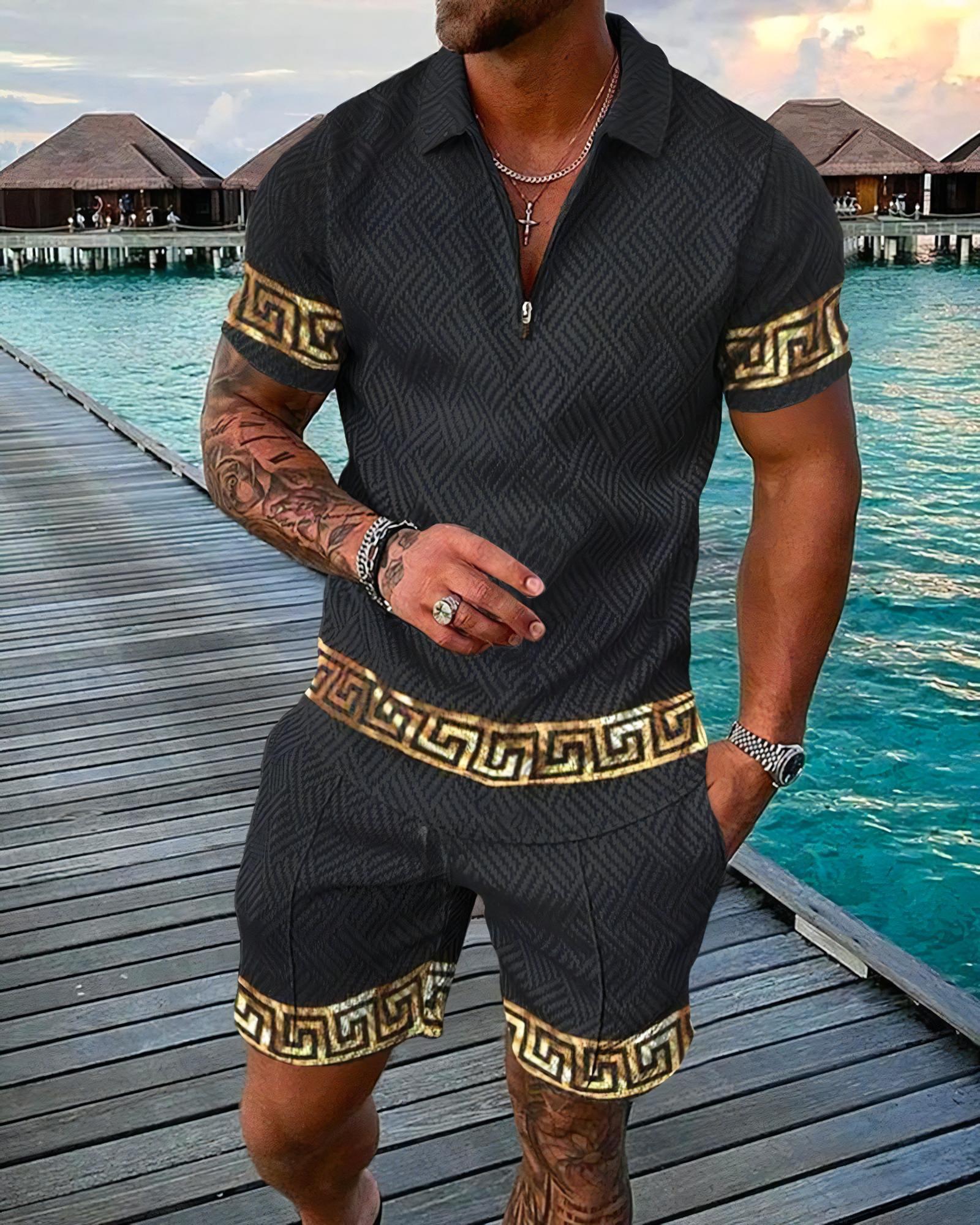 Funny 3D Printed Men's 2 Piece – Men'S Fashion Polo recenzja i cena
