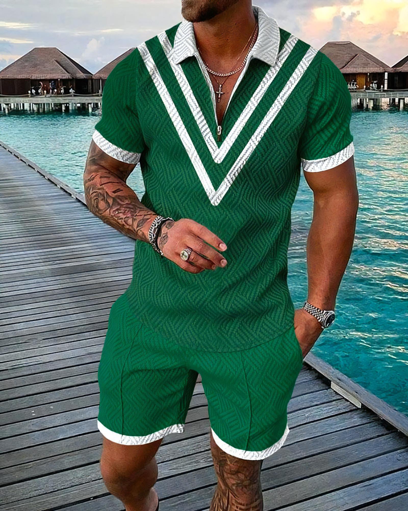 Funny 3D Printed Men's 2 Piece – Men'S Fashion Polo recenzja i cena