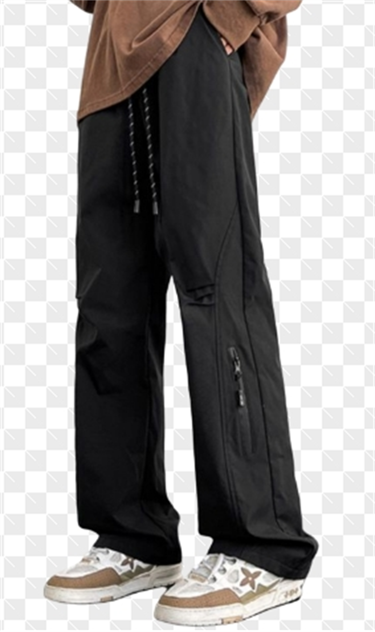 Black Spring And Summer Men's  – Mens Fashion Cargo Pants recenzja i cena