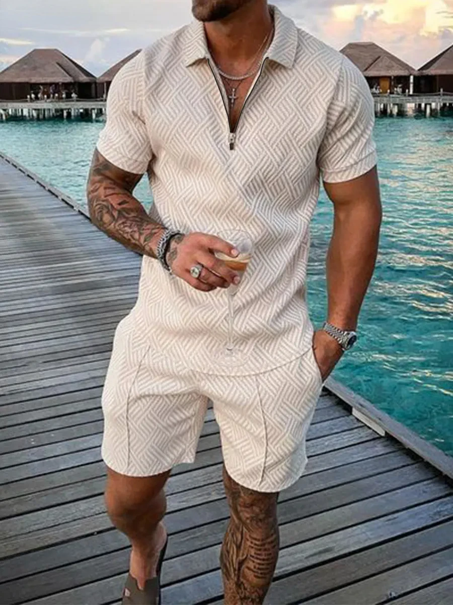 2026 New Summer Men's Suit Tre – Men'S Fashion Polo recenzja i cena