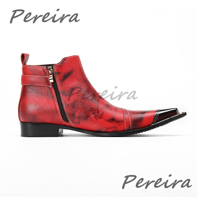 Red Black Iron Pointy Toe Men' – Belt Mens Fashion recenzja i cena